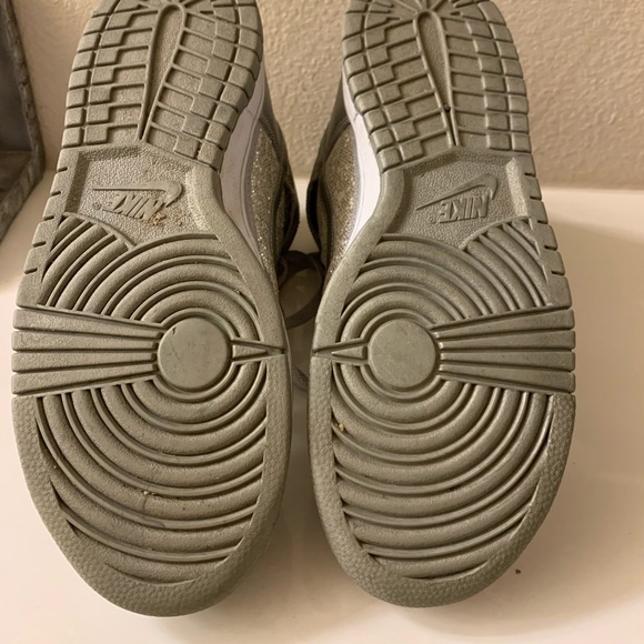 Nike Metallic Silver Glitter High Tops - Picture 4 of 4